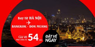 Từ Hà Nội đến Bang kok chỉ từ 54 USD