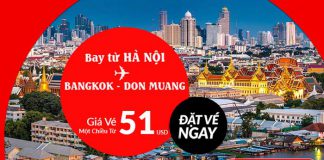Bay thẳng từ Hà Nội đến BangKok chỉ với 51 USD